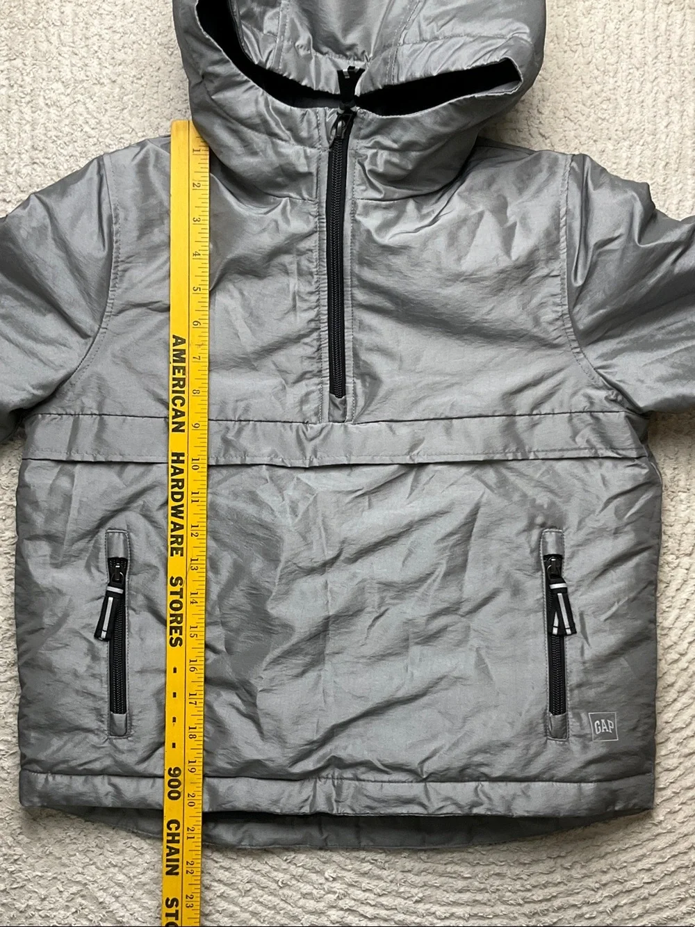 Gap Children's Anorak Jacket Size M/8 in Silver Color
